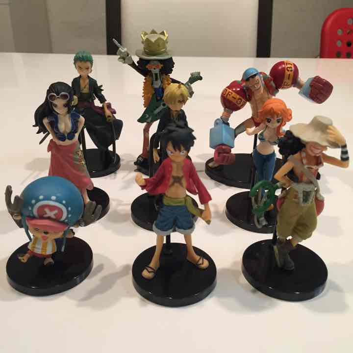 Straw Hat Pirates New World Set ของแท้ JP แมวทอง - Half Age Characters Bandai [โมเดลวันพีช] (9 ตัว)