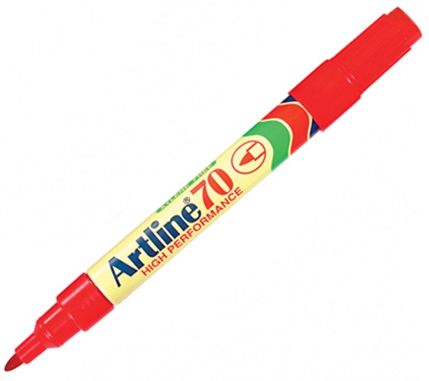 ปากกาเคมี [ARTLINE] EK-70 แดง