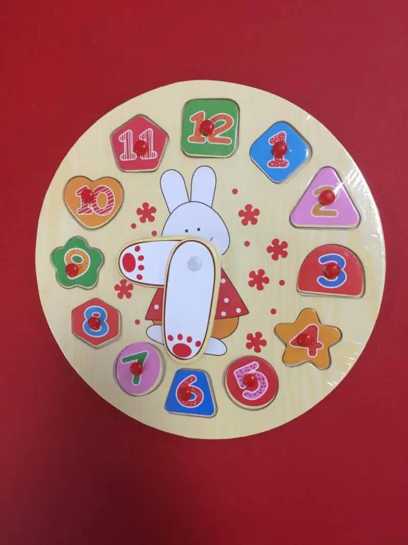 นาฬิกาหมุดกระต่ายจับคู่รูปทรง, ของเล่นไม้ ,นาฬิกา, จับคู่ ,รูปทรง,ของเล่นเสริมทักษะการเรียนรู้, ของเล่นเสริมพัฒนาการเด็กอนุบาล, สื่อการสอนปฐมวัย, พร้อมส่ง