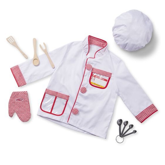 ชุดเซฟเด็ก,ชุดแฟนซีพ่อครัว,ชุดเด็ก,Chef Role Play Costume Set,ของเล่นบทบาทสมมติ,ของเล่นเสริมพัฒนาการ,สื่อการสอนอนุบาลพร้อมส่ง