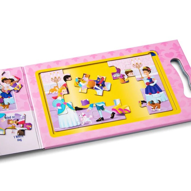 จิ๊กซอว์แม่เหล็ก 15 ชิ้น 2 ภาพ รูปเจ้าหญิง Magnetic Jigsaw Puzzles - Princesses ,ของเล่นเสริมพัฒนาการ,ของเล่นเด็ก,สื่อการสอน,อนุบาล,พร้อมส่ง