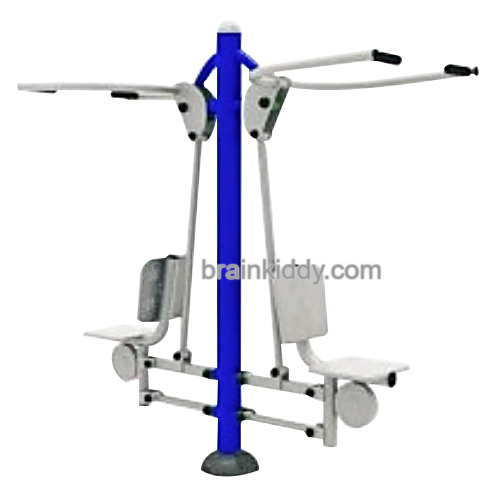 เครื่องออกกำลังกาย กลางแจ้ง ชุดอุปกรณ์ บริหารแขน หัวไหล่ หน้าอก แบบดึง ยกตัวคู่ ลานกีฬา อเนกประสงค์ สนามกีฬา ขนาด 75 x 193 x 190 ซม.