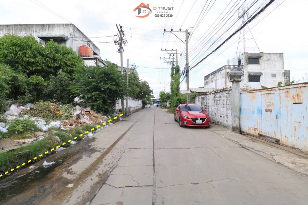 ขายที่ดิน เนื้อที่ 4-3-8 ไร่ เหมาะทำโรงงาน โกดัง ผังเมืองสีม่วง ใกล้ถนนสุขสวัสดิ์ ถนนหน้าที่ดินกว้าง รถใหญ่ เข้า ออก สะดวก