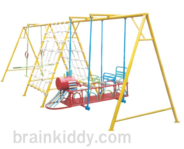 ชุดรวมรถไฟ, เครื่องเล่นสนามกลางแจ้ง , เครื่องเล่นสนามแบบเหล็ก,ชิงช้า,สไลเดอร์,โยกเยกเหล็ก, ม้าหมุน, OutdoorPlayground, ราคาโรงงาน ขนาด 150x320x170 ซม.