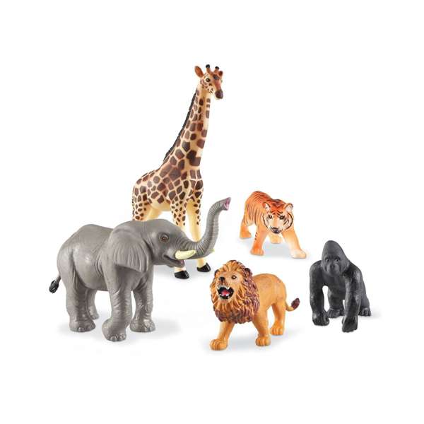 ชุดสัตว์ป่าจัมโบ้ ในชุดมี 5 ชิ้น, ของเล่นเสริมทักษะ,ของเล่นเสริมพัฒนาการเด็ก, สือการสอนครูปฐมวัย, พร้อมส่ง