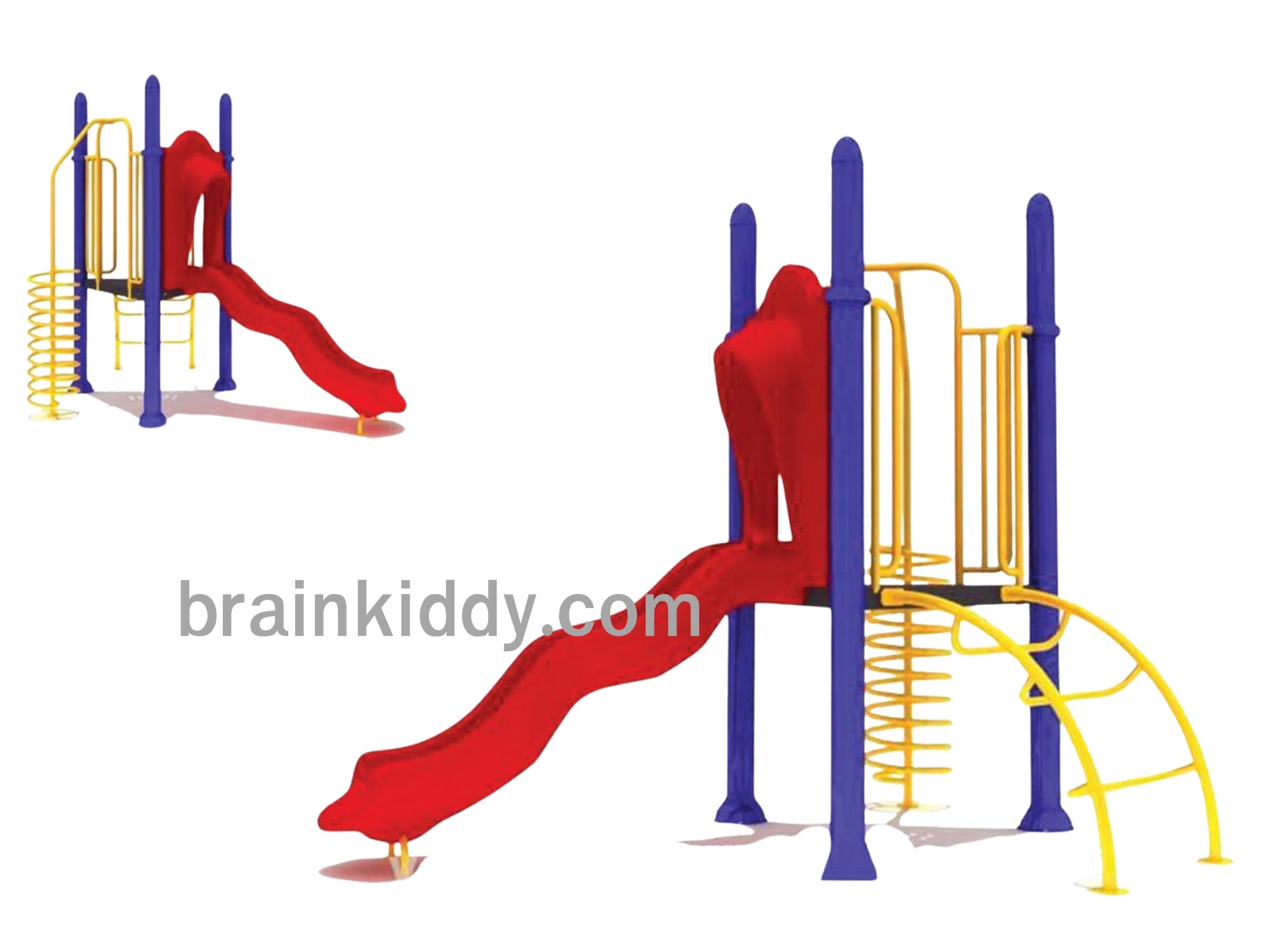 ชุดสไลเดอร์เดี่ยวd ชุดหอสไลด์ 80 เครื่องเล่นสนามกลางแจ้ง,เครื่องเล่นสนามแบบเหล็ก,สไลเดอร์,ครุภัณฑ์สนามเด็กเล่น,งบสพฐ,สินค้าผลิตในไทย ขนาด 200 x 280 x 230 ซม.
