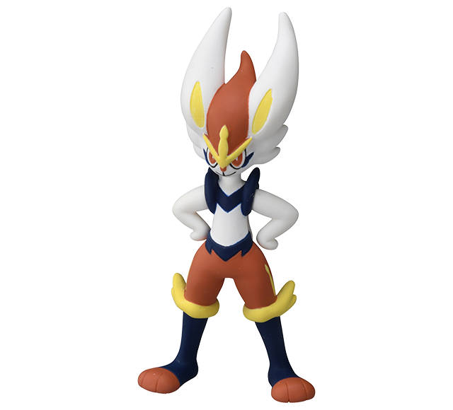 Cinderace ของแท้ JP - Monster Collection Takara Tomy [โมเดลโปเกมอน]