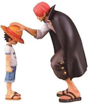 Luffy & Shanks ของแท้ JP แมวทอง - Ichiban Kuji Banpresto [โมเดลวันพีช] (2 ตัว)
