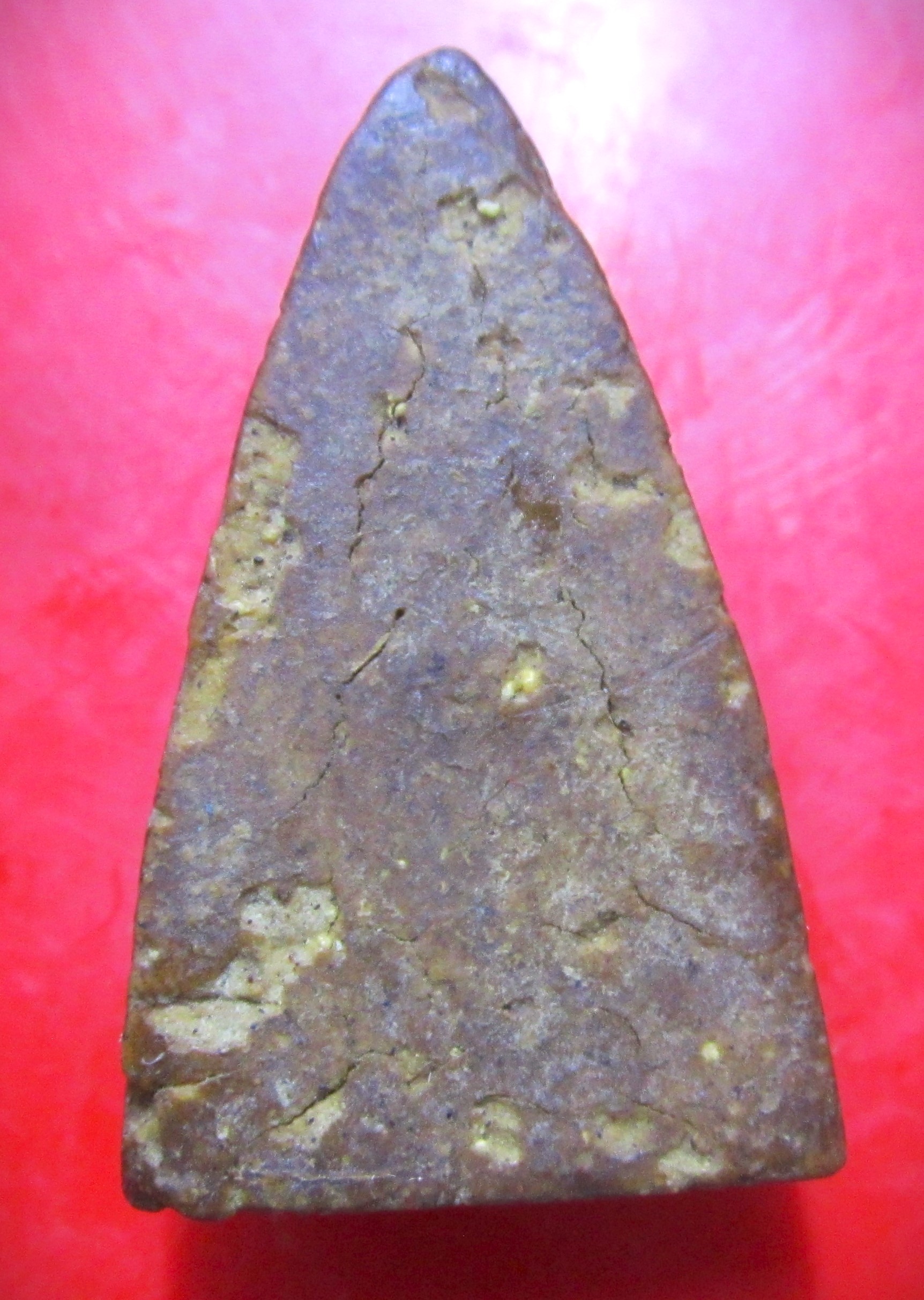 พระผงเก่า ยอดขุนพล พิมพ์สามเหลี่ยม พระแท้เก่าไม่ทราบที่