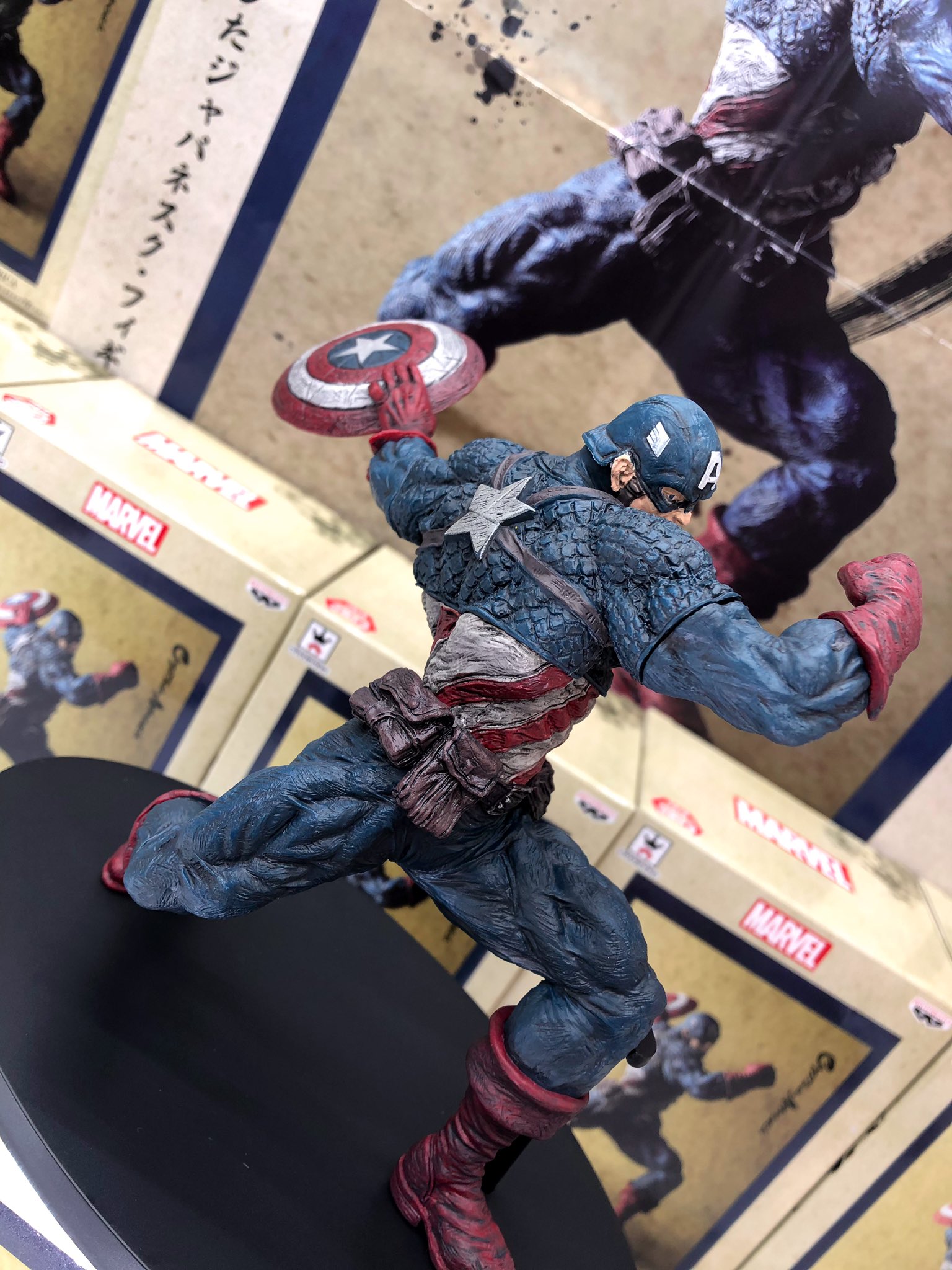 Captain America ของแท้ JP - Banpresto [โมเดล Marvel]