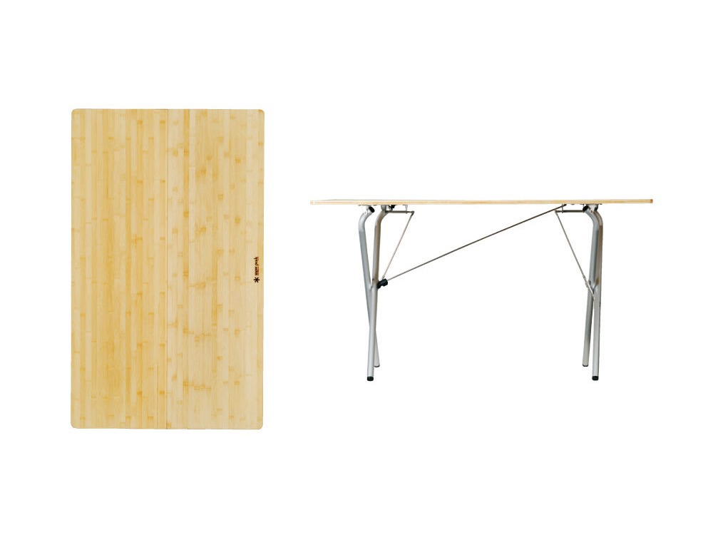 SnowPeak Single Action Table Long, Bamboo Top LV-015TR