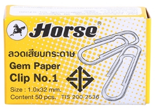 ลวดเสียบกระดาษ [ตราม้า] #1 หัวกลม