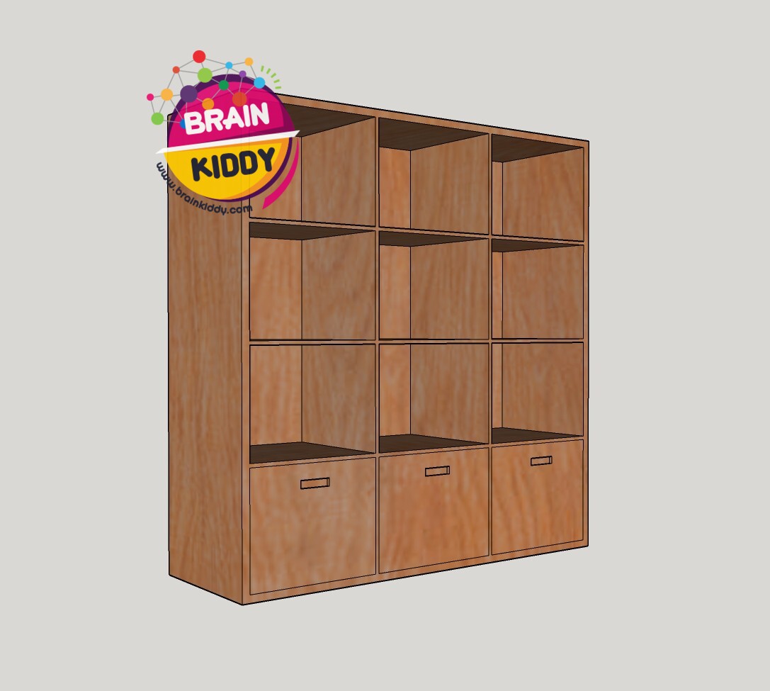 ชั้นเก็บกระเป๋าและที่นอน 9 ช่อง, เฟอร์นิเจอร์เด็กสั่งทำตามสีและขนาดได้ , เฟอร์นิเจอร์ไม้ , เฟอร์นิเจอร์เด็ก ขนาดไม่น้อยกว่า 39 x 112 x 117 ซม.