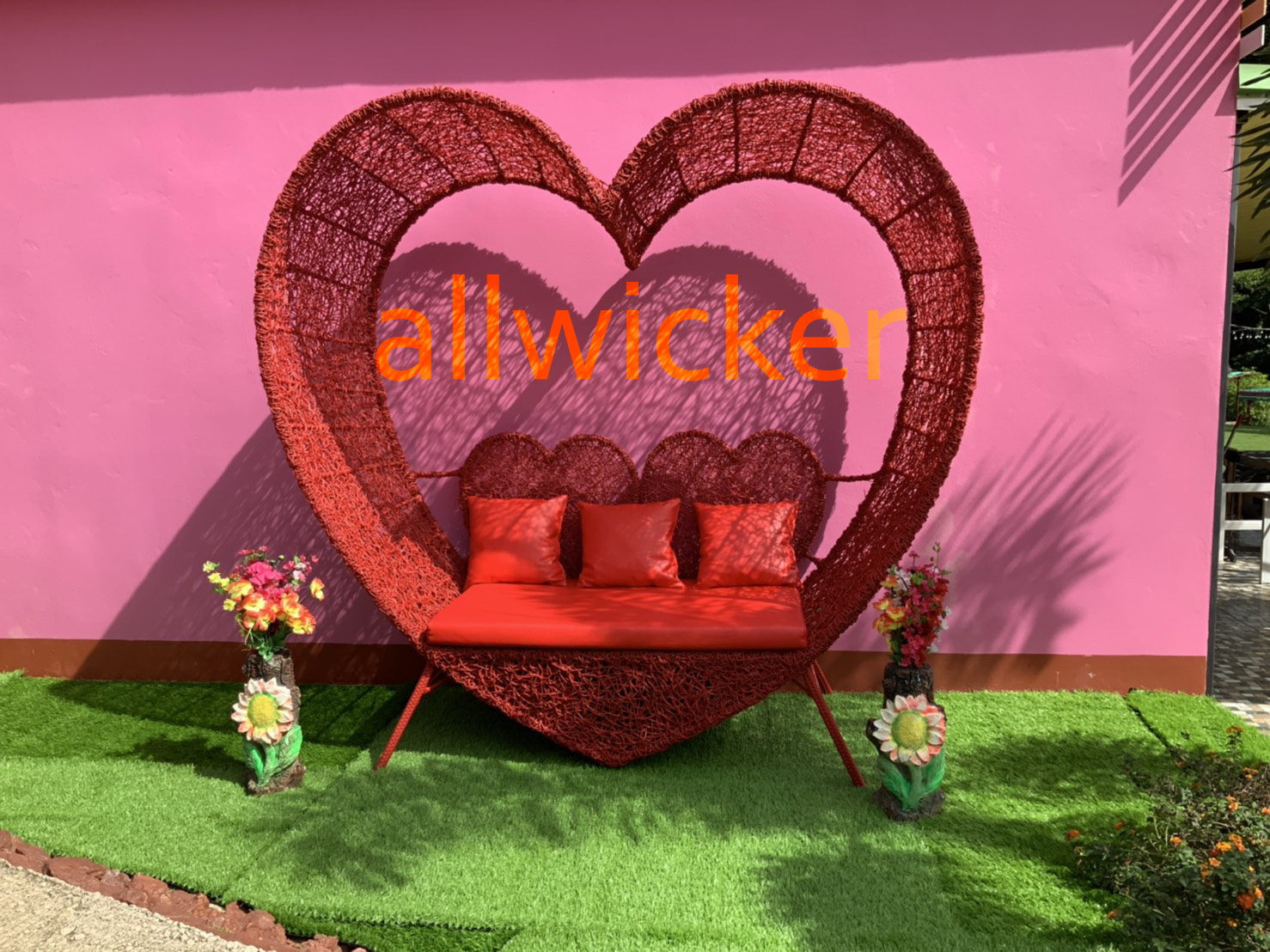 ซุ้มหัวใจ ใหญ่มาก สูง260ซม. พร้อมเบาะ และหมอนอิง
