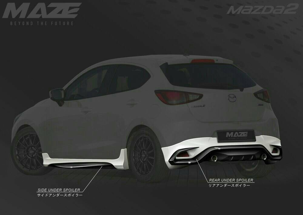 MAZE VS MAZDA2 SEDAN 4D'15-On [แท้100%โดดเด่นด้วยไฟDaytime Running Light/หลังท่อเดี่ยวซ้ายขวาแยกอิสระ/ขางเสริมหล่อดุดัน]