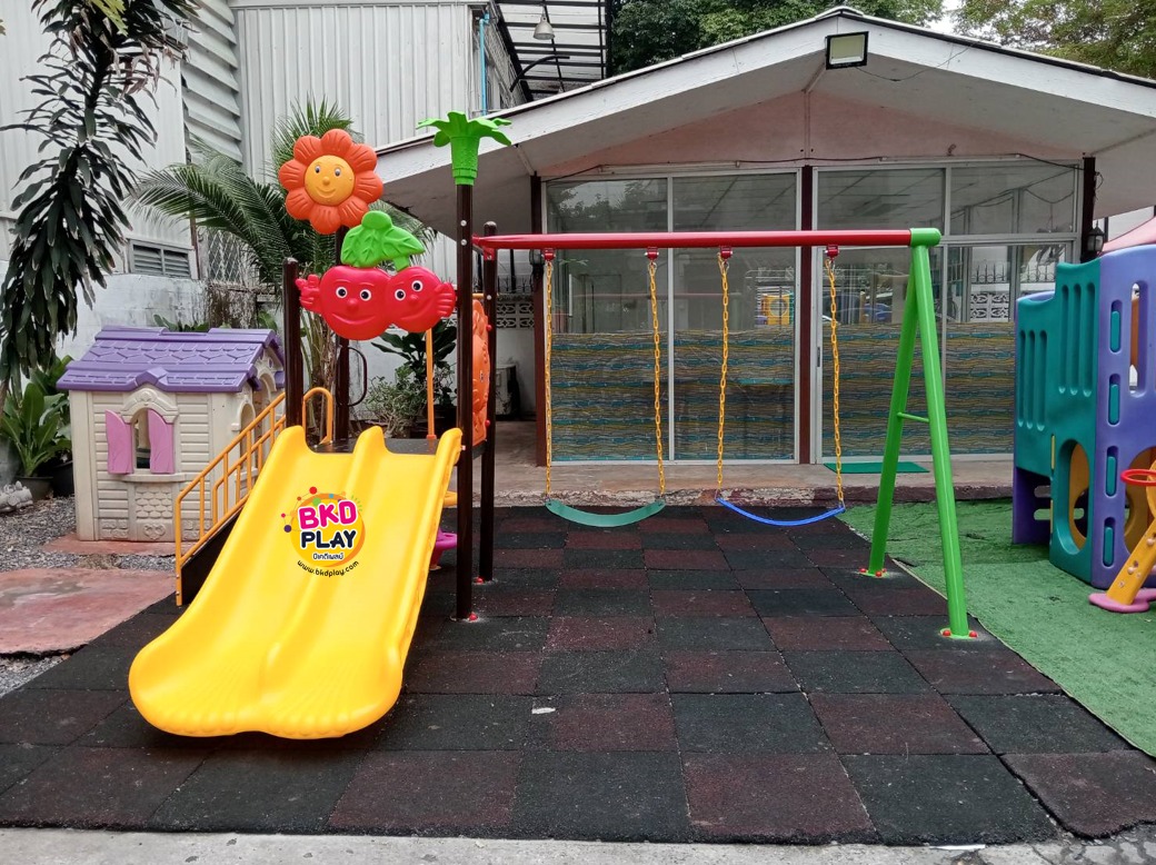 ส่งฟรีทั่วไทย เครื่องเล่นสนาม กลางแจ้ง ชุดสวนต้นไม้พร้อมชิงช้า สไลเดอร์, กระดานลื่น, ของเล่น,ครุภัณฑ์สนามเด็กเล่น, สพฐ,โครงการโรงเรียนประชารัฐ