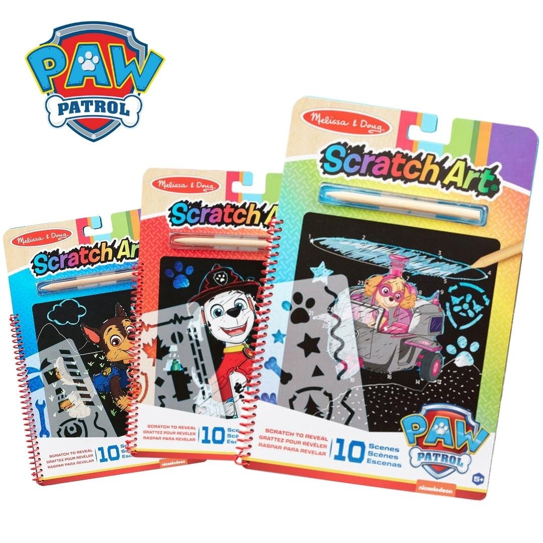 ชุดกระดาษขูดสีรุ้ง 10 แผ่น PAW Patrol ชุด B ของเล่นเสริมพัฒนาการเด็ก เสริมทักษะการเรียนรู้ สื่อการสอนอนุบาล พร้อมส่ง