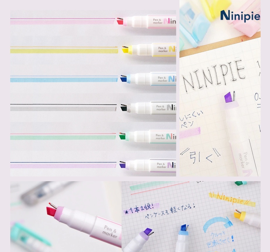 SUN-STAR ปากกา S4539583 Ninipie Pen And Marker Light Yellow