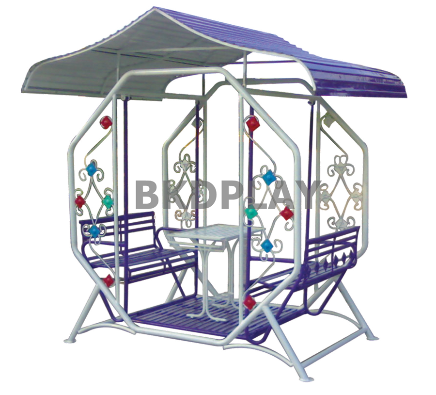 ม้านั่งมีหลังคาเหลี่ยม4ที่นั่ง, ที่นั่งในสวนสาธารณะ เทศบาล หมู่บ้าน เครื่องเล่นสนามกลางแจ้ง , เครื่องเล่นสนามแบบเหล็ก, OutdoorPlayground, ราคาโรงงาน