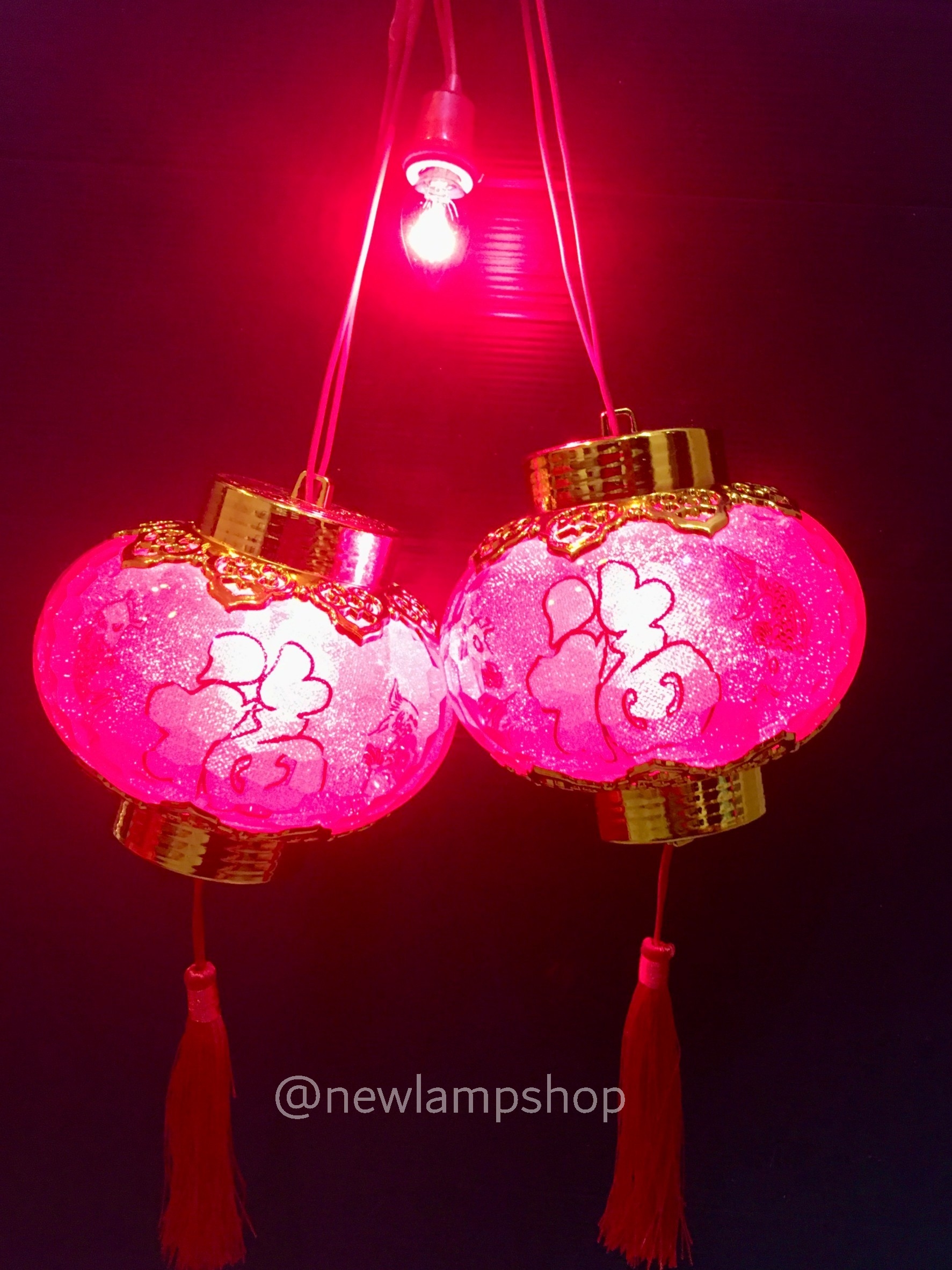 เต็งลั๊งคริสตัสแดงใส ขนาดใหญ่ 6"