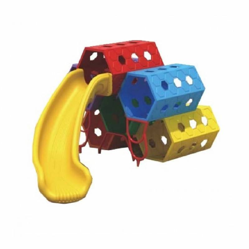 เครื่องเล่นเด็ก ชุดอุโมงค์รังผึ้งพร้อมสไลเดอร์ ,อุโมงค์ ,ท่อลอด,กระดานลื่น,สไลเดอร์, เตรื่องเล่นสนามกลางแจ้ง ในร่ม,ขนาด 200x320x170 ซม.