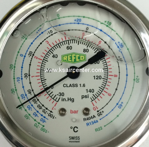 (ยกเลิก-แทนด้วย 001173) หัวเกจชาร์จน้ำยา REFCO แบบบรรจุน้ำมัน หัวเกจชาร์จน้ำยา REFCO แบบบรรจุน้ำมัน