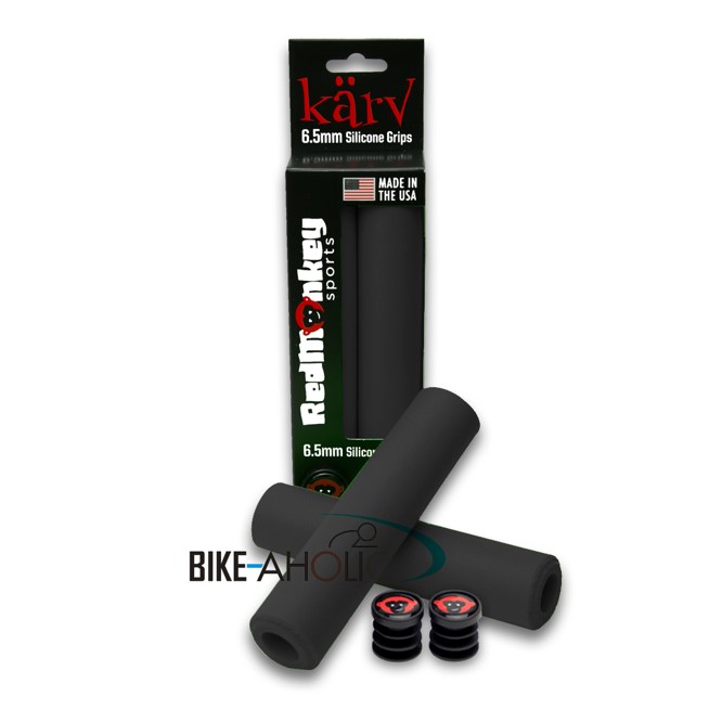 ปลอกแฮนด์ซิลิโดน 100% Red Monkey Karv(XT) Grips สีดำ