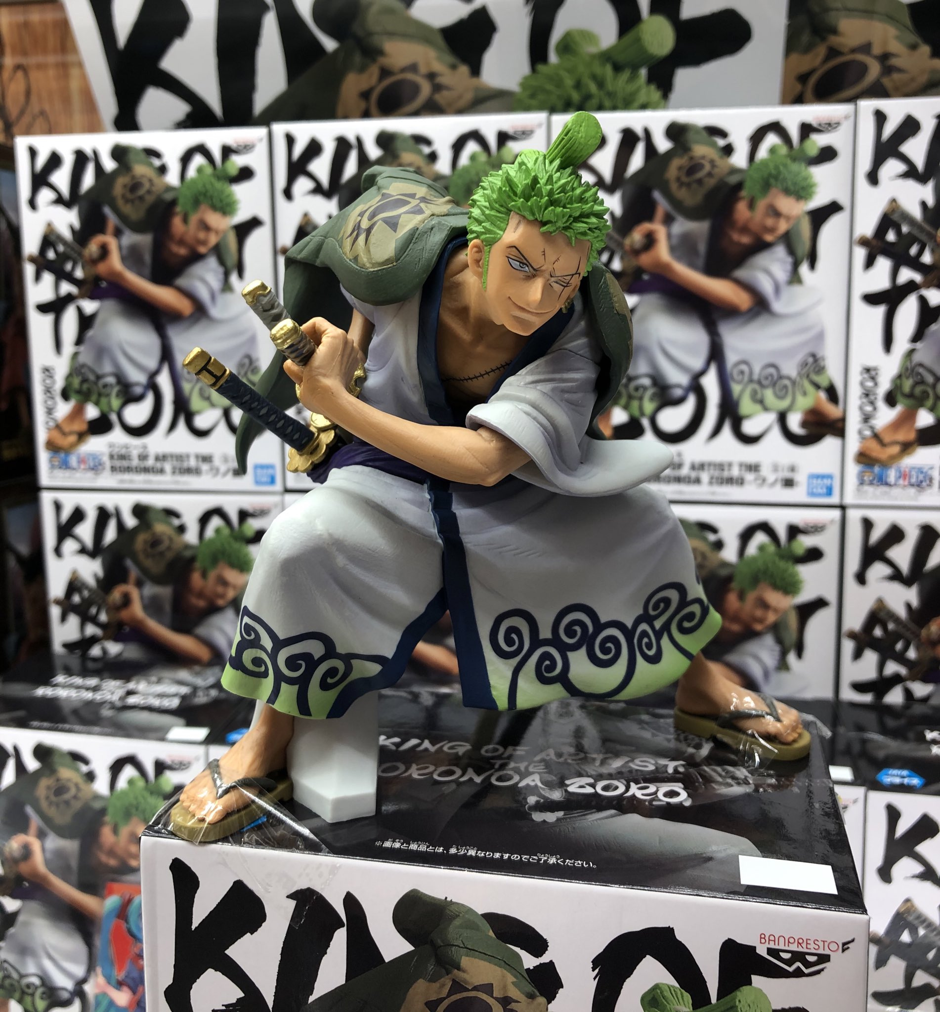 Zoro Wano ของแท้ JP แมวทอง - King of Artist Banpresto [โมเดลวันพีช]