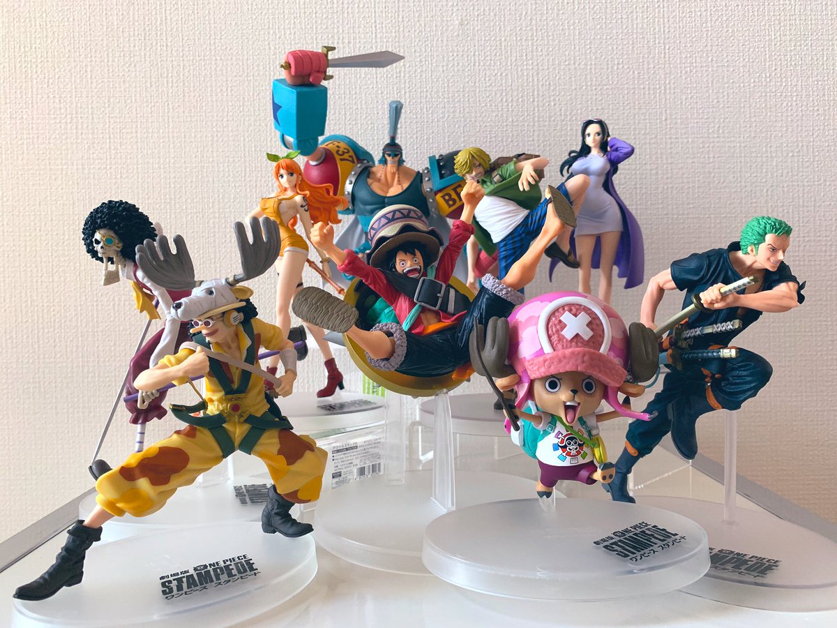 Straw Hat Pirates Stampede Set ของแท้ JP แมวทอง - Ichiban Kuji Banpresto [โมเดลวันพีช] (9 ตัว)