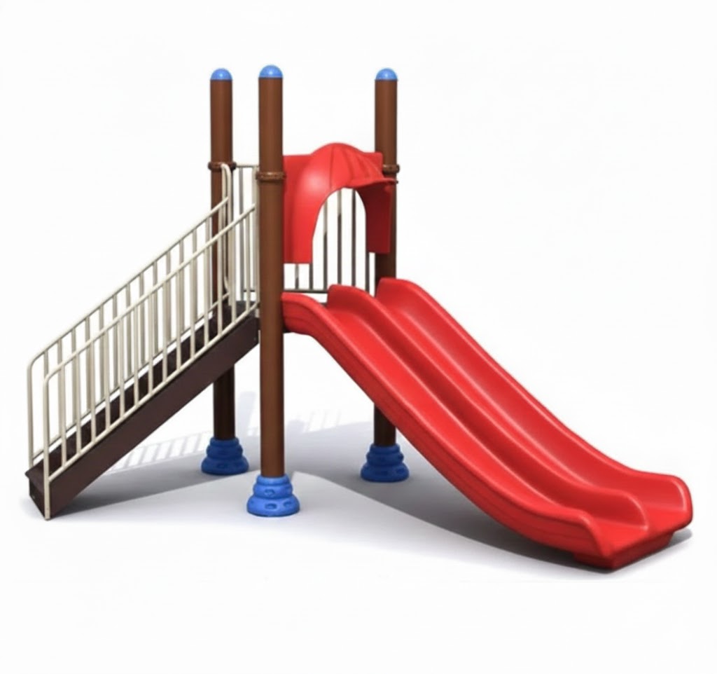 สไลเดอร์ 80 รางคู่ เครื่องเล่นสนามเหล็ก เครื่องเล่นสนามกลางแจ้ง ของเล่น สั่งทำ 10-20 วัน ขนาด 150x200x180 ซม.