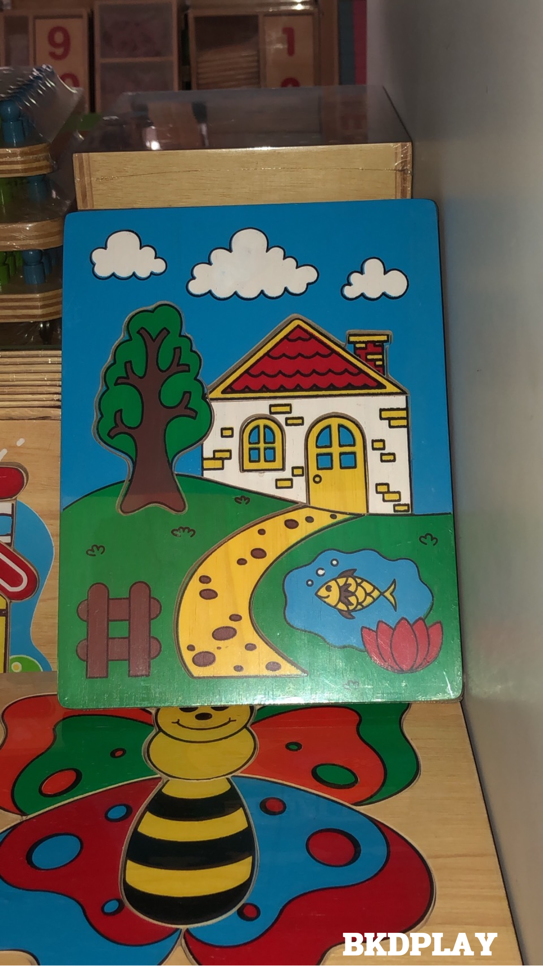 จิ๊กซอ ภาพตัดต่อบ้านเล็ก (7 ชิ้น) , ของเล่นไม้, ของเล่นเสริมพัฒนาการ, ของเล่นเด็กอนุบาล