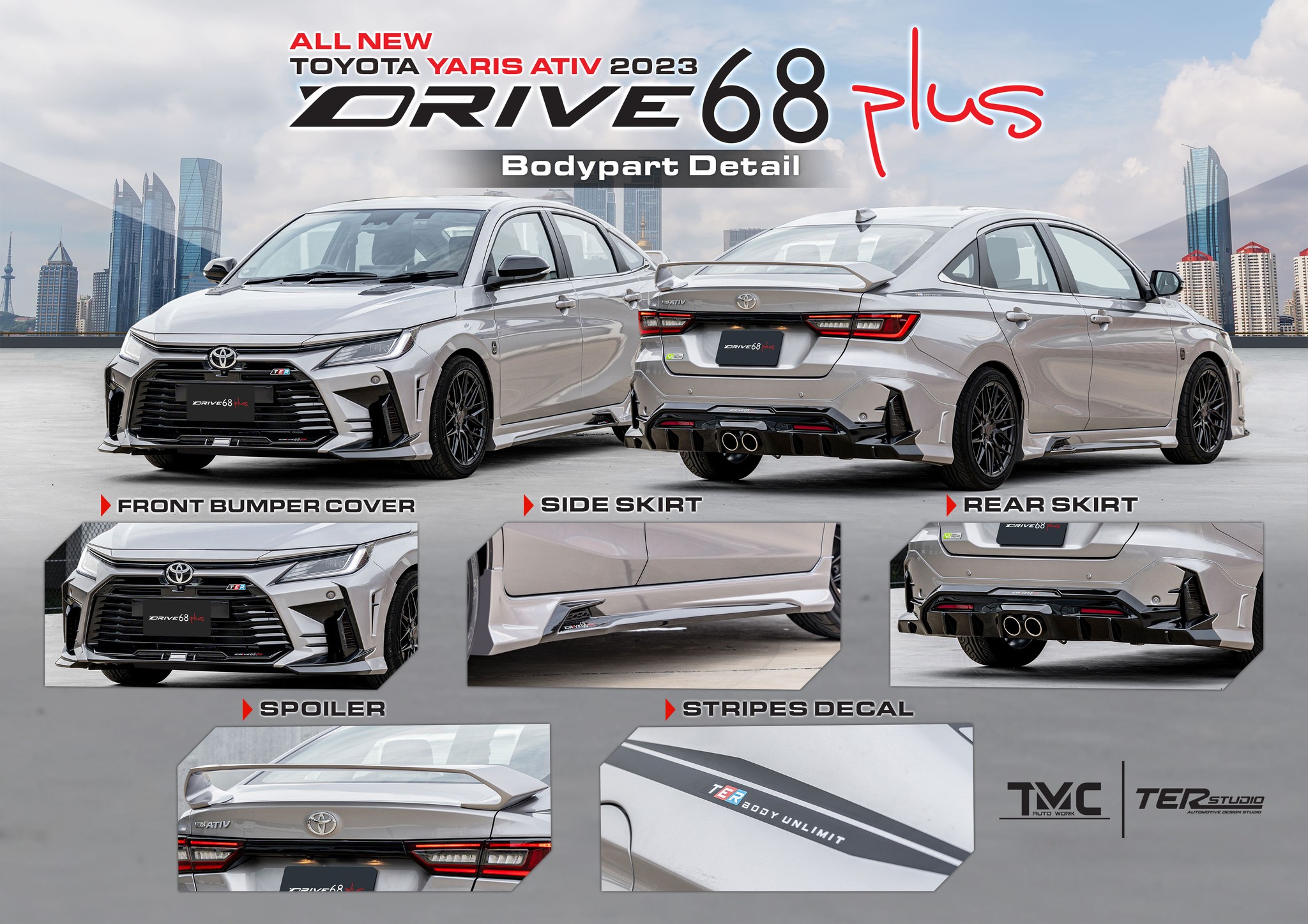 𝐃𝐫𝐢𝐯𝐞𝟔𝟖 𝐏𝐥𝐮𝐬 VS Toyota Yaris Ativ 4D 2022 [เพิ่มเติมความสวยล้ำเข้าไปแบบ++]