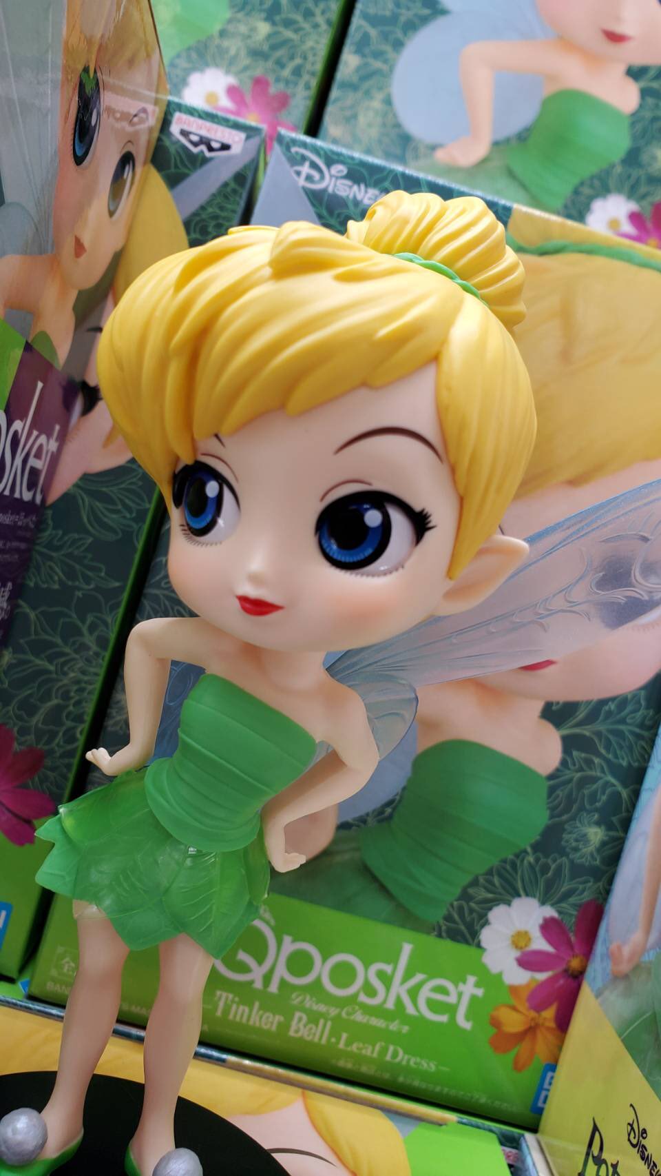 Tinker Bell Leaf Drees - Normal Color ของแท้ JP - Q Posket Banpresto [โมเดล Disney]