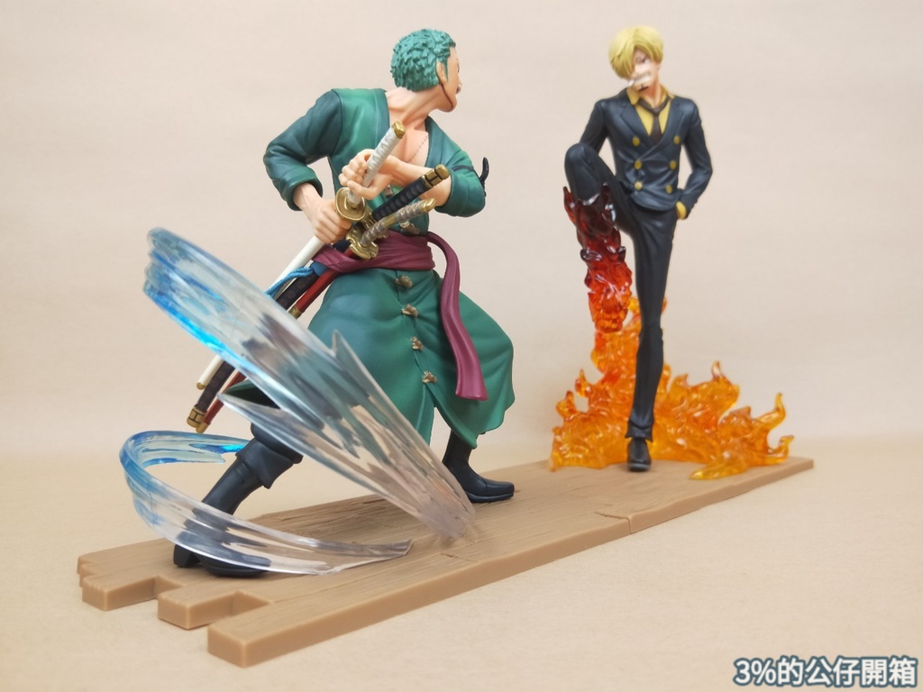 Zoro & Sanji ของแท้ JP แมวทอง - Log File Selection Banpresto [โมเดลวันพีช] (2 ตัว)