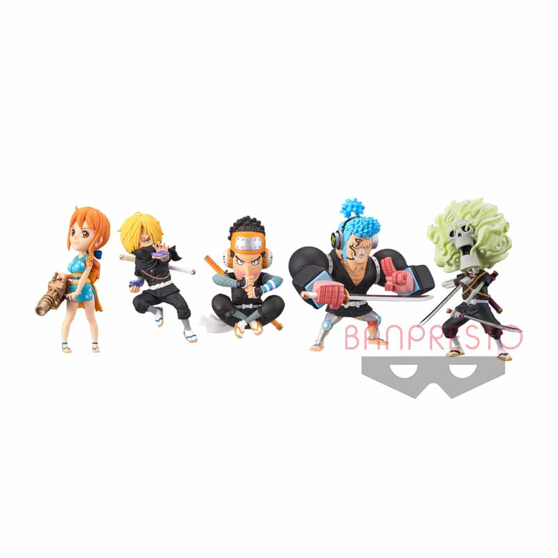 Straw Hat Pirates Wano Set ของแท้ JP แมวทอง - WCF Banpresto [โมเดลวันพีช] (9 ตัว + ป้าย)