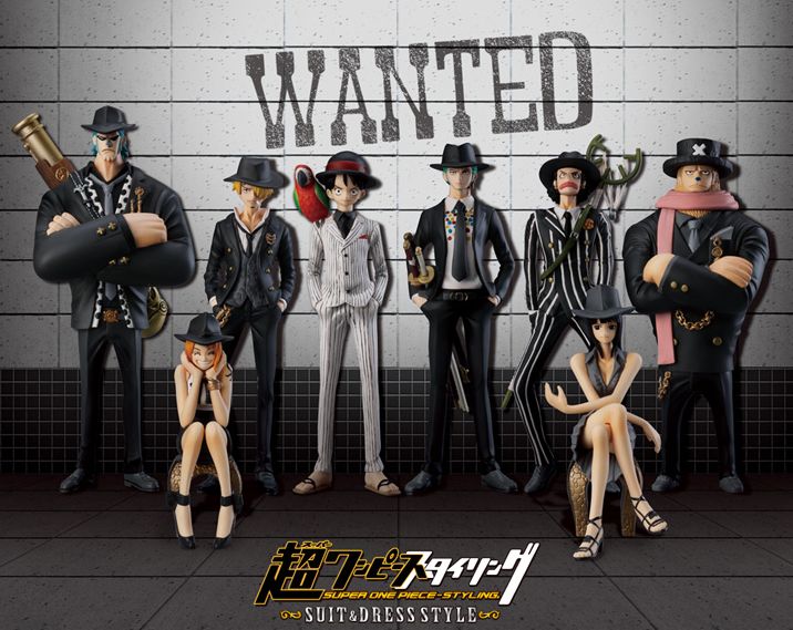 Straw Hat Pirates Suit Dress Style Set ของแท้ JP แมวทอง - Super Styling Bandai [โมเดลวันพีช] (8 ตัว)