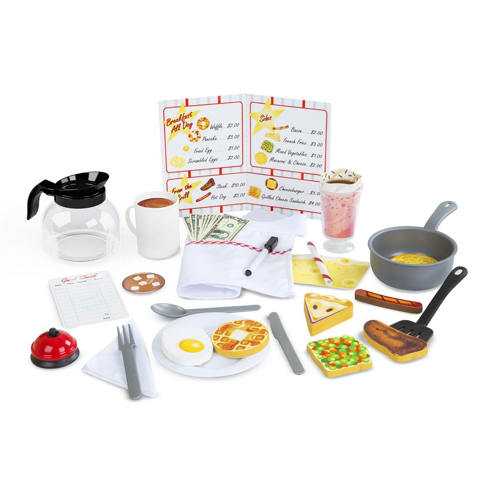 ชุดเล่นทำครัว,อุปกรณ์ทำครัว,เครืองครัวจำลอง,เล่นเปิดร้านอาหาร,Diner Restaurant Playset,ของเล่นบทบาทสมมติ,ของเล่นเสริมพัฒนาการ,สื่อการสอนอนุบาลพร้อมส่ง