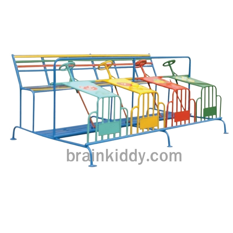 รถยนต์เด็ก 4ที่นั่ง จัมโบ้, เครื่องเล่นสนามกลางแจ้ง , เครื่องเล่นสนามแบบเหล็ก, รถหัดขับ รถเหล็ก OutdoorPlayground, ราคาโรงงาน ขนาด 100x220x95 ซม.