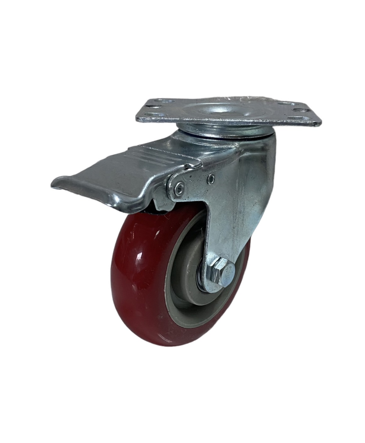 4" Caster wheel Top plate type S/Brake