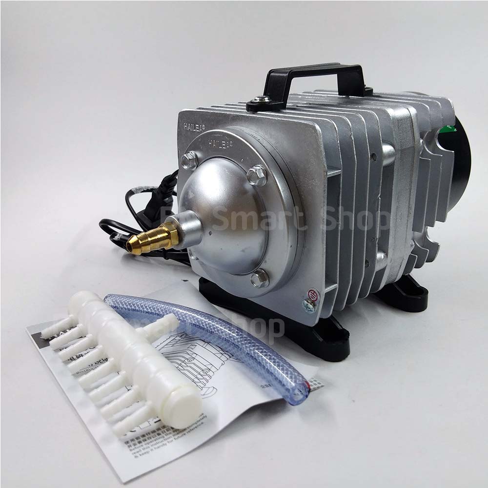 ปั้มลม ปั้มออกซิเจน ปั้มลูกสูบ 85 วัตต์ HAILEA รุ่น ACO-388D ฟรีสายยาง 10ม. หัวทรายจิ๋ว 10หัว พร้อมใช้งาน