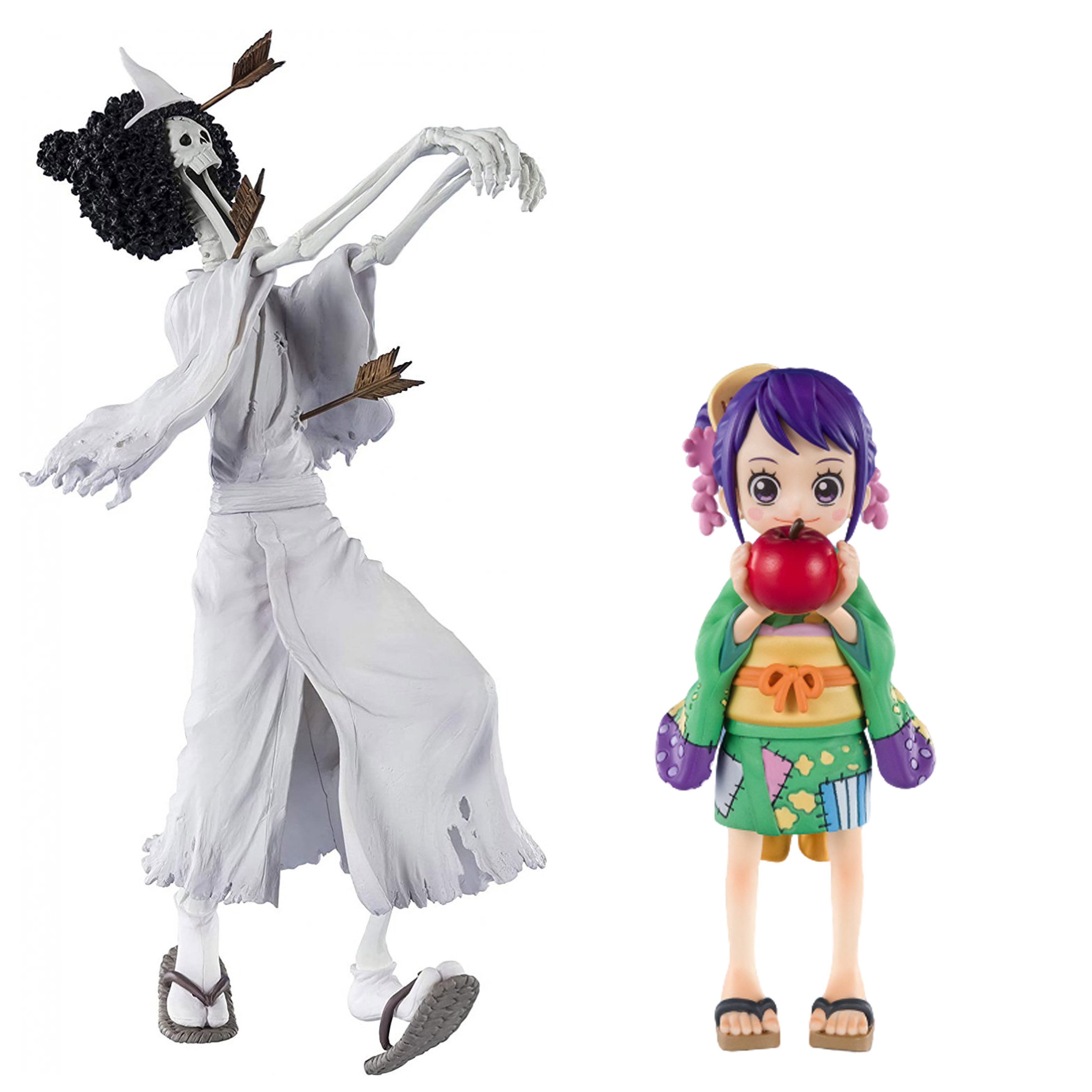 Brook Wano & Tama ของแท้ JP แมวทอง - Figuarts Zero Bandai [โมเดลวันพีช] (2 ตัว)