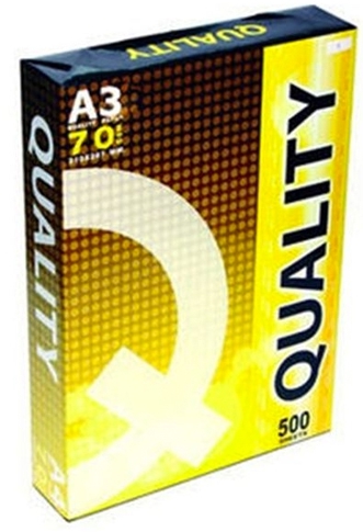 กระดาษถ่ายเอกสาร [Quality] 70g A3 กล่องเหลือง (500 แผ่น)