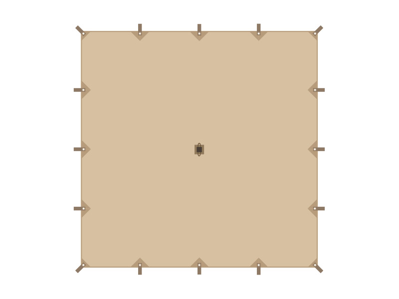 DoD Cheese Tarp M Tan TT10-739-TN