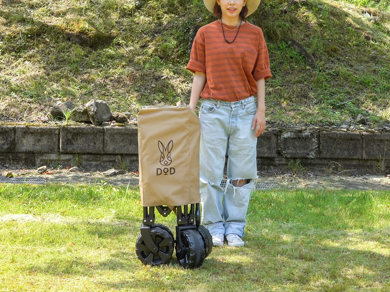 DoD Folding Carry Wagon Washable Fat Tire Tan C2-835-TN