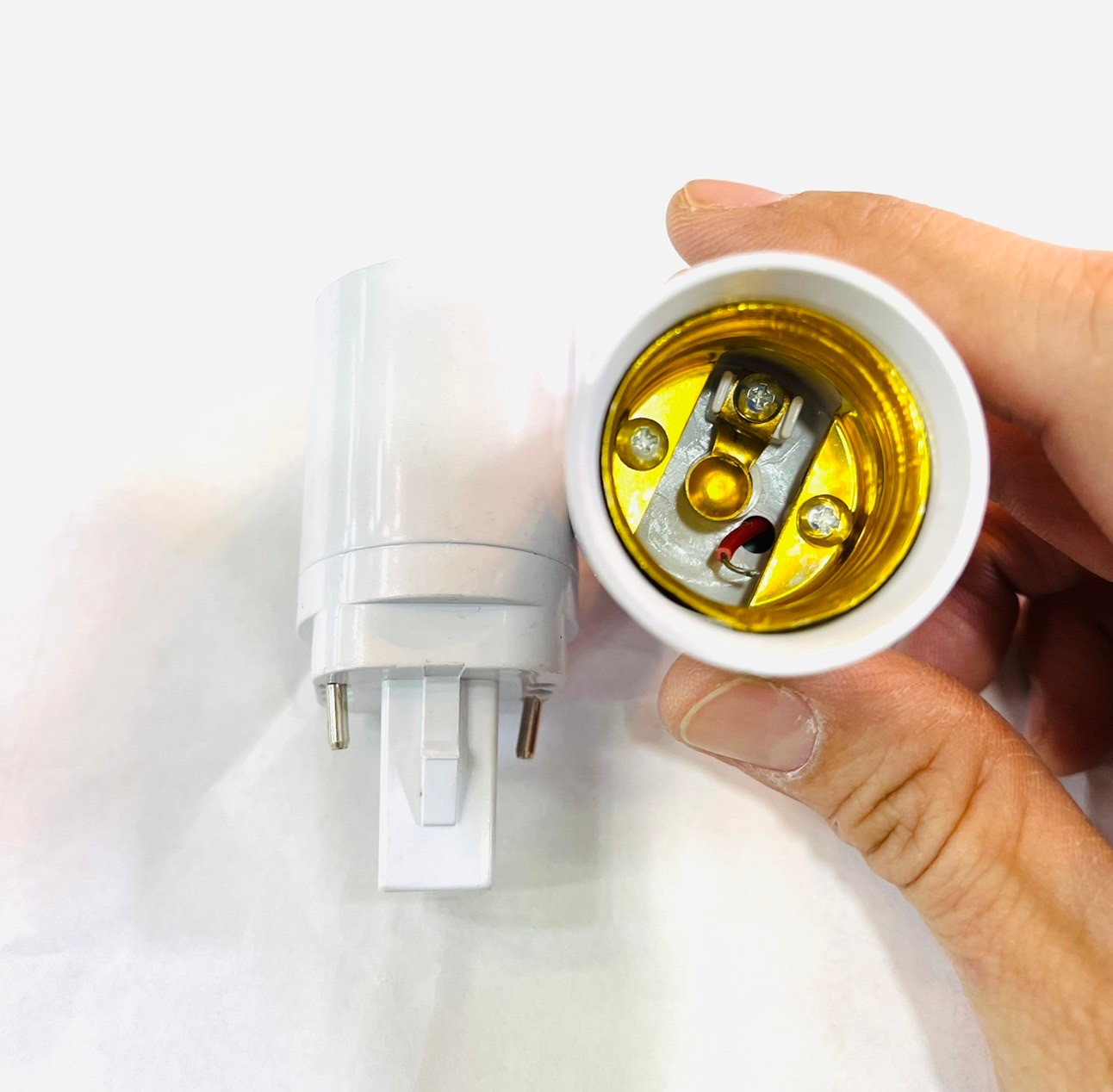 ขั้วแปลงขา PLC (แปลงหลอดขั้ว E27 เป็น PLC)