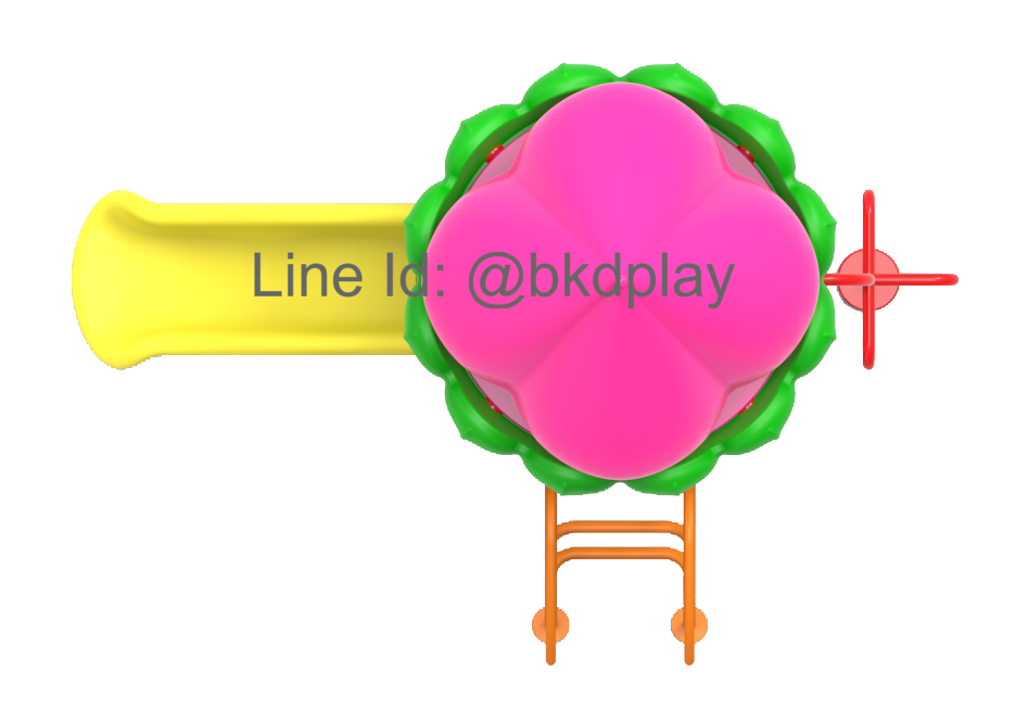 ชุดหอดอกบัว-ปีนป่ายอนุบาล-6เครื่องเล่นสนาม กลางแจ้ง เหล็ก, สไลเดอร์,ของเล่นของเล่น สั่งทำ 10-20 วัน ขนาด 180 x 280 x 250 ซม.