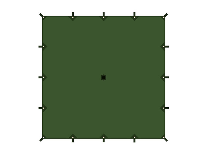 DoD Cheese Tarp M Khaki TT10-739-KH