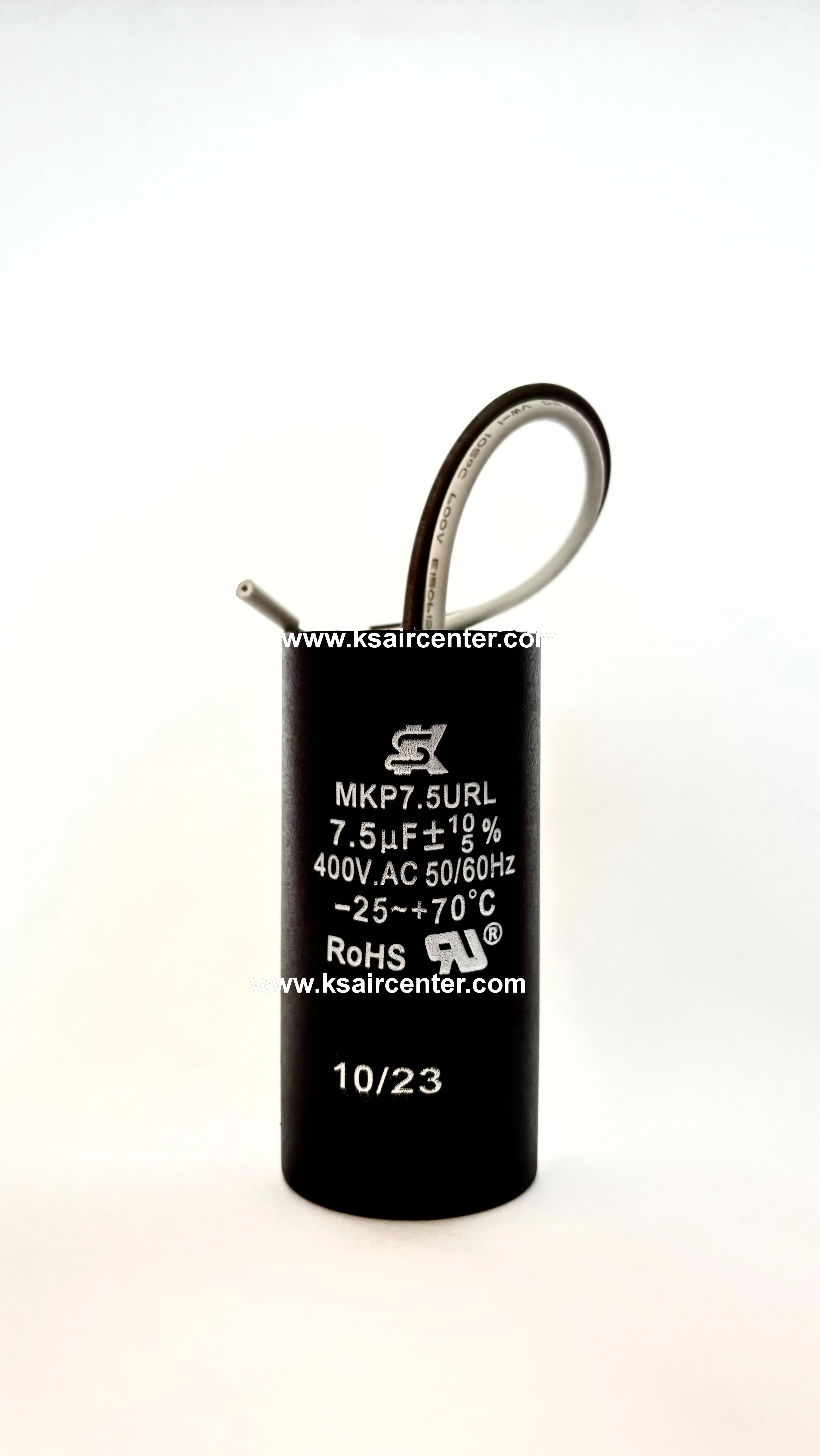 แคปพัดลม แบบกลม SK (ทรงกระบอก ขนาด 7.5 MFD) (รหัสสินค้า 013190)