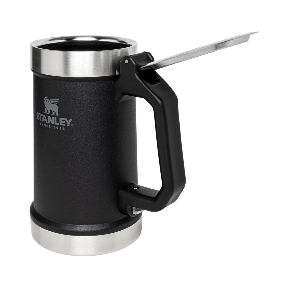 Classic Bottle Opener Beer Stein 24Oz Matte Black