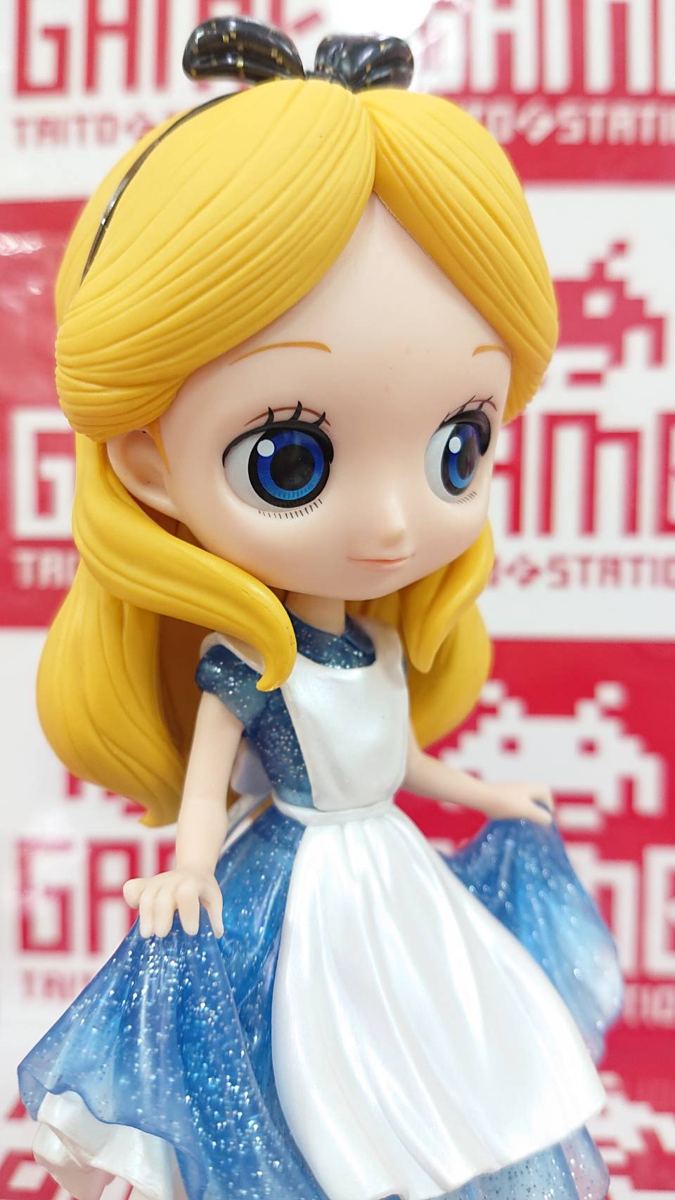 Alice - Glitter Line ของแท้ JP - Q Posket Banpresto [โมเดล Disney]